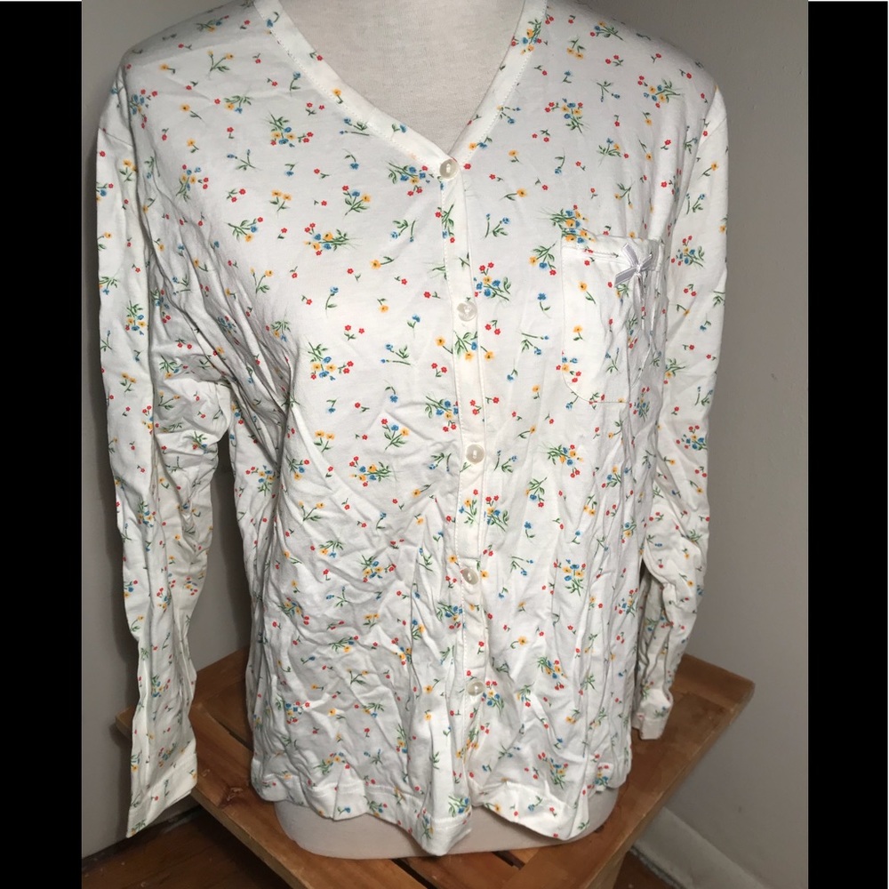 Freddini Floral PJ Top-SZ M **NWT**